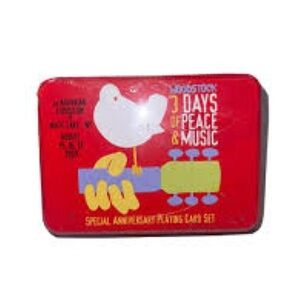 Woodstock special anniversary playing cards set in Red Collectible Tin